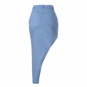 Юбка женская асимметричная MIST: Denim, синий