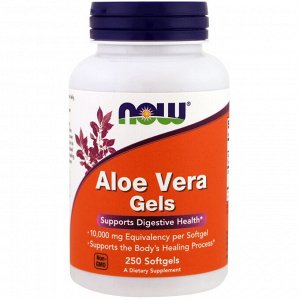 Now Foods, Aloe Vera Gels, 250 мягких желатиновых капсул