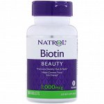 Natrol, Биотин, 1000 мкг, 100 таблеток