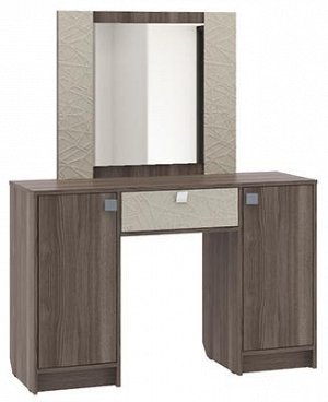 Ваша Мебель Столик туалетный СТ 4 ПВХ (1480*1200*400)                                           (с зеркалом)                                                                 Дуб молочный/корпус Ясень Шимо Темный