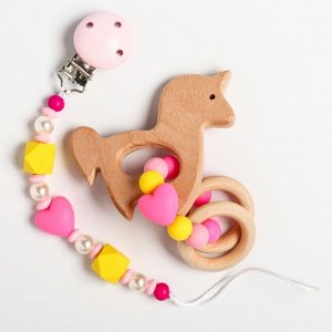 Подарочный набор M&B «Принцесса» держатель для соски-пустышки, прорезыватель