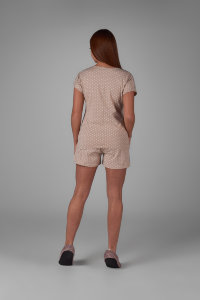 Женская пижама ЖП 036 (горох на бежевом)