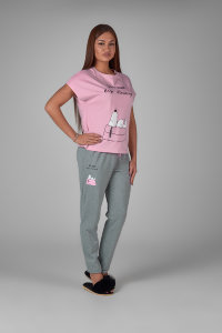Женская пижама ЖП 010/5 (розовый+серый)