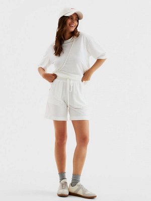 Костюм женский (футболка, шорты) MINAKU: Casual collection цвет белый