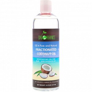 Sky Organics, Fractionated Coconut Oil, 100% Pure and Natural, 16 fl oz (473 ml)