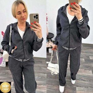 Женский костюм двойка ткань велюр