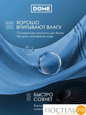 ГАРМОНИКА т-бирюз К-т Полотенец 30х50-4/50х80-2/70х130-2, 8 пр., 100% хл, 440 гр/м2