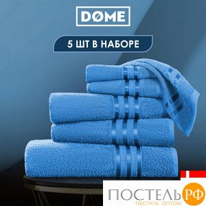 ГАРМОНИКА т-бирюз К-т Полотенец 30х50-2/50х80-2/70х130, 5 пр., 100% хл, 440 гр/м2