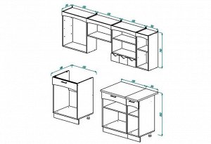 Кухонный гарнитур "Легенда-4" 1,5 м  ПВХ