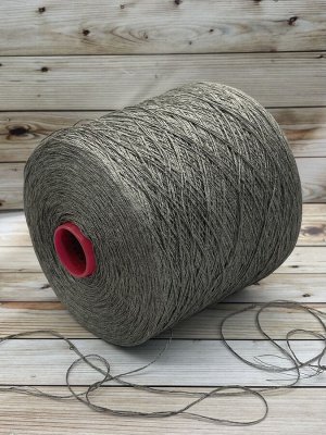 Пряжа для вязания 79 гр,  Frescolino  100% лен  450м/100г Пепельный хаки
