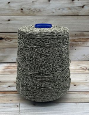 Пряжа для вязания 100 гр,  Frescolino  100% лен  450м/100г Зеленый хаки мулине