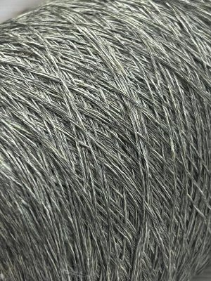 Пряжа для вязания 100 гр,  Frescolino  100% лен  450м/100г Зеленый хаки мулине