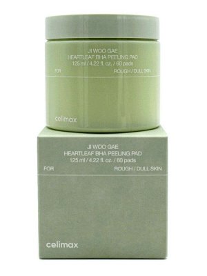 CELIMAX JI WOO GAE HEARTLEAF BHA PEELING PAD Тонизирующие пилинг-пэды с BHA-кислотой 60 шт