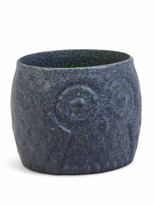 Флористическое кашпо «Совёнок», 6.5x6.5x6 см, пластик, с вкладышем из пенопласта, серое