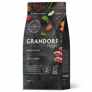 Grandorf Fresh для собак Adult Mini для мелких пород Утка Батат 1кг