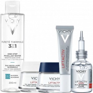 Виши Программа Liftactiv Supreme комплексный уход: мицеллярная вода 200 мл + крем для сухой кожи 50 мл + крем ночь 50 мл + крем для век 15 мл + сыворотка 30 мл (Vichy, Liftactiv)