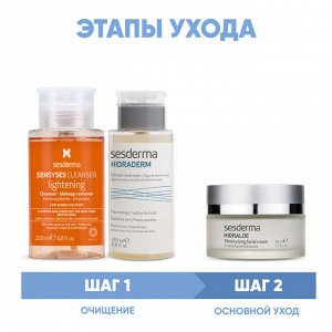 Сесдерма Программа Anti-Age очищение и основной уход: лосьон 200 мл + тоник 200 мл + крем 50 мл (Sesderma, Hidraloe)
