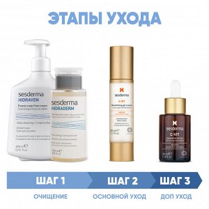 Сесдерма Программа Anti-Age комплексный уход: пенка 300 мл + тоник 200 мл + крем-гель 50 мл + сыворотка 30 мл (Sesderma, C-Vit)