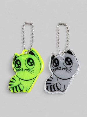 Светоотражающий элемент «Кошка», 5x3.5 см, МИКС