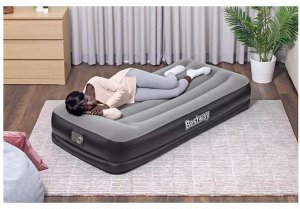 Bestway 67723 BW Надувная кровать 97х191х36см с подголовником, встр.насос 220В, до 150кг