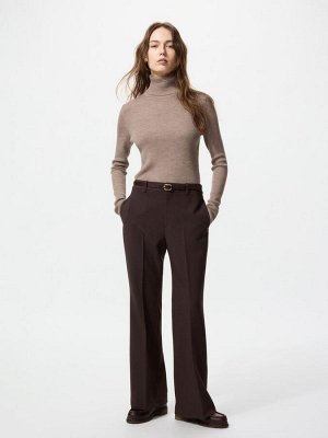 UNIQLO - свитер с высоким воротником в рубчик - 68 BLUE