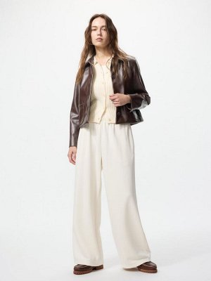 UNIQLO – утеплённая короткая куртка из экокожи