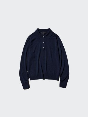 UNIQLO – поло из 100% мериносовой шерсти - 55 GREEN