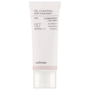 Легкий солнцезащитный крем с себорегулирующим эффектом Celimax Oil Control Light Sunscreen SPF50+ PA++++, 40мл