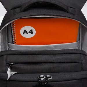 Рюкзак школьный GRIZZLY с карманом для ноутбука 13", двумя отделениями, анатомической спинкой, для девочки
