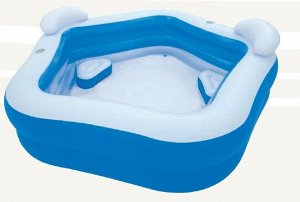 Бассейн детский Bestway 54153 - 2,13м*2,06м*69см/7*6,9*27, Сине-белый , шт