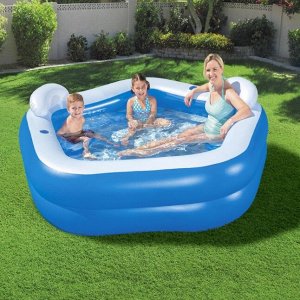 Бассейн детский Bestway 54153 - 2,13м*2,06м*69см/7*6,9*27, Сине-белый , шт