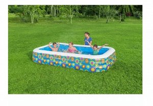 Bestway 54121 BW Детский надувной бассейн 305х183х56см "Счастливая Флора" 1161л, от 6 лет