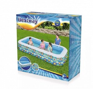 Bestway 54121 BW Детский надувной бассейн 305х183х56см "Счастливая Флора" 1161л, от 6 лет