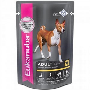 Eukanuba пауч 100г для собак Adult Курица Соус