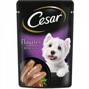 Cesar пауч 80гр для собак Ягненок Паштет