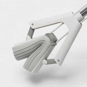 Швабра для мытья пола PVA Raccoon, со складным отжимом, насадка 28x6 см, стальная ручка с 3 секциями 130 см