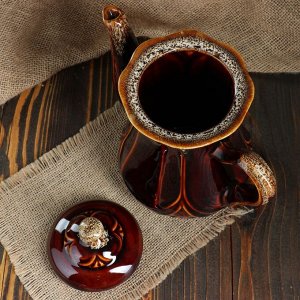 Чайник для заварки "Ажур" коричневый, 1,2 л