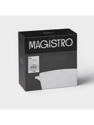 Салатник Magistro Whitewarm, 700 мл, 18x15x6 см, фарфор, белый