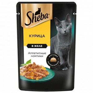 Sheba пауч 75г для кошек Аппетитные ломтики в желе Курица