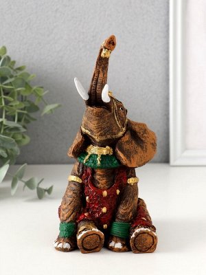 Фигурка полистоун «Слон индийский сидит», 17.5x8.5x9 см