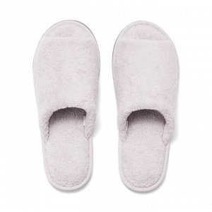 MUJI Washable Cotton Pile Slippers Open-Toe - хлопковые махровые тапочки с открытым носом