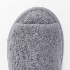 MUJI Washable Cotton Pile Slippers Open-Toe - хлопковые махровые тапочки с открытым носом