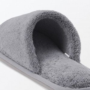 MUJI Washable Cotton Pile Slippers Open-Toe - хлопковые махровые тапочки с открытым носом