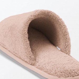 MUJI Washable Cotton Pile Slippers Open-Toe - хлопковые махровые тапочки с открытым носом