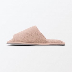 MUJI Washable Cotton Pile Slippers Open-Toe - хлопковые махровые тапочки с открытым носом