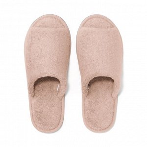 MUJI Washable Cotton Pile Slippers Open-Toe - хлопковые махровые тапочки с открытым носом