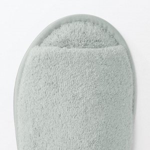 MUJI Washable Cotton Pile Slippers Open-Toe - хлопковые махровые тапочки с открытым носом