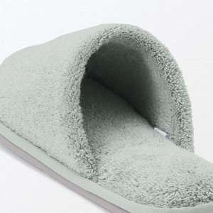 MUJI Washable Cotton Pile Slippers Open-Toe - хлопковые махровые тапочки с открытым носом