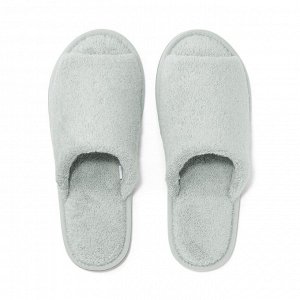 MUJI Washable Cotton Pile Slippers Open-Toe - хлопковые махровые тапочки с открытым носом