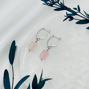 Серьги из мадагаскарского Розового кварца